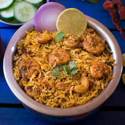 "Prawn Fry Piece Biryani (EAT N PLAY) (Rajahmundry Exclusives) - Click here to View more details about this Product
